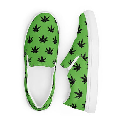 Marijuana POT Leaf Men’s slip-on canvas shoes