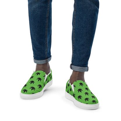 Marijuana POT Leaf Men’s slip-on canvas shoes