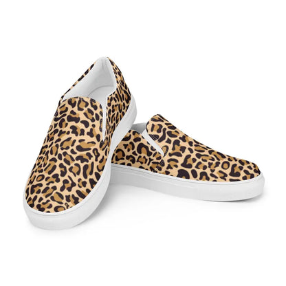 Cheetah Leopard Animal Print Cute Nature Animal Kingdom Safari Women’s slip-on canvas shoes