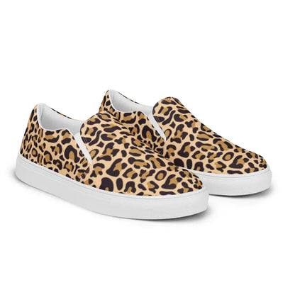 Cheetah Leopard Animal Print Cute Nature Animal Kingdom Safari Women’s slip-on canvas shoes