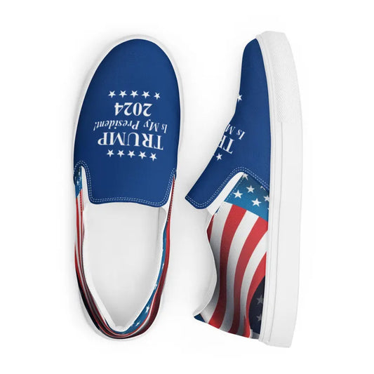 President Donald J Trump Election 45 47 2024 POTUS Women’s slip-on canvas shoes