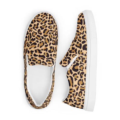 Cheetah Leopard Animal Print Cute Nature Animal Kingdom Safari Women’s slip-on canvas shoes